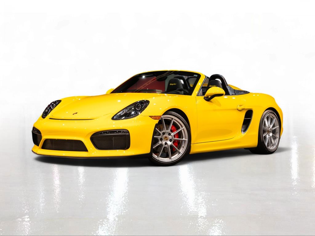 Racing Yellow 2016 Porsche Boxster Spyder RWD Convertible Rear-Wheel Drive 6-Speed Manual Overdrive