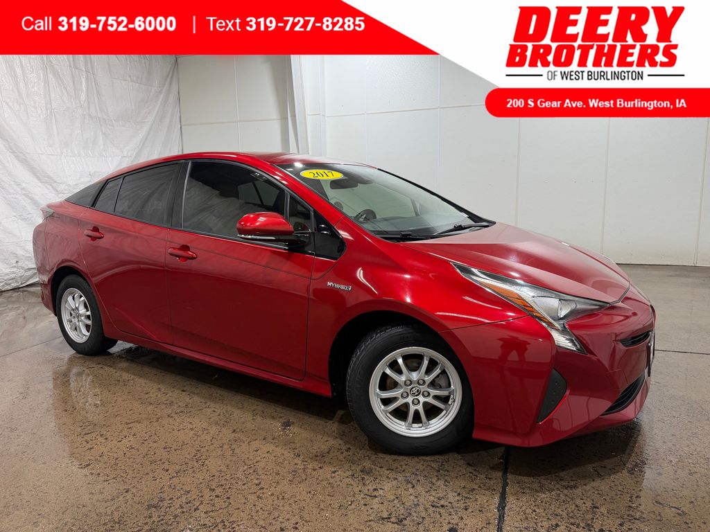 Red 2017 Toyota Prius Hatchback Front-Wheel Drive Continuously Variable Transmission