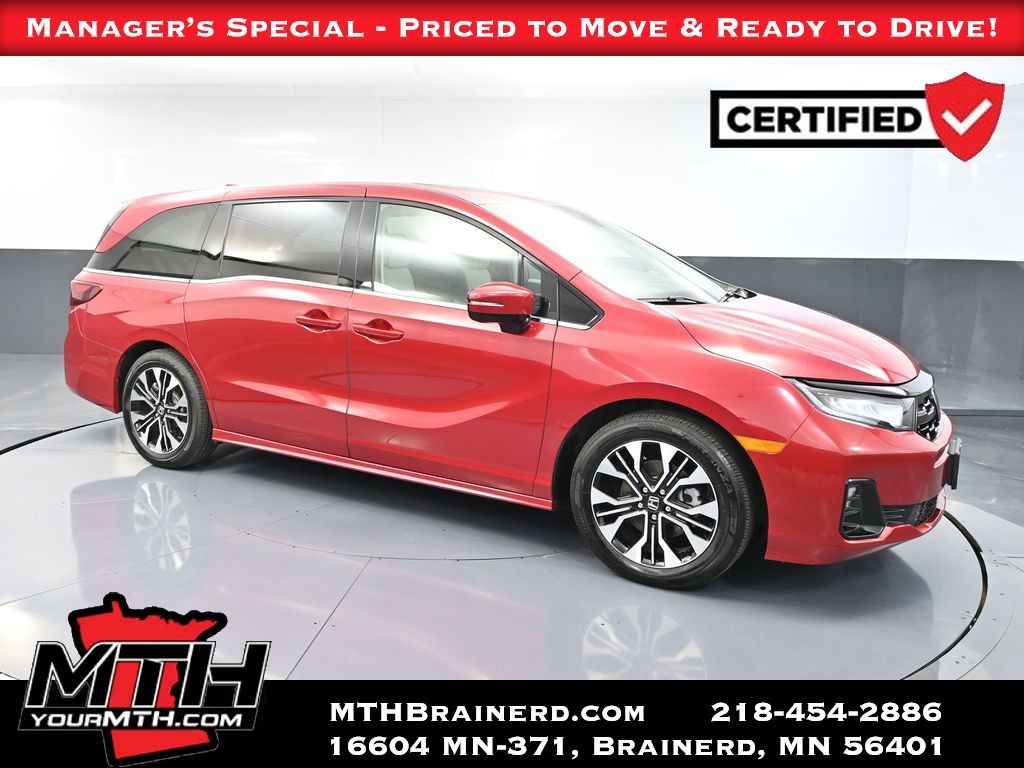 Radiant Red Metallic II 2025 Honda Odyssey Elite FWD Minivan Front-Wheel Drive Automatic
