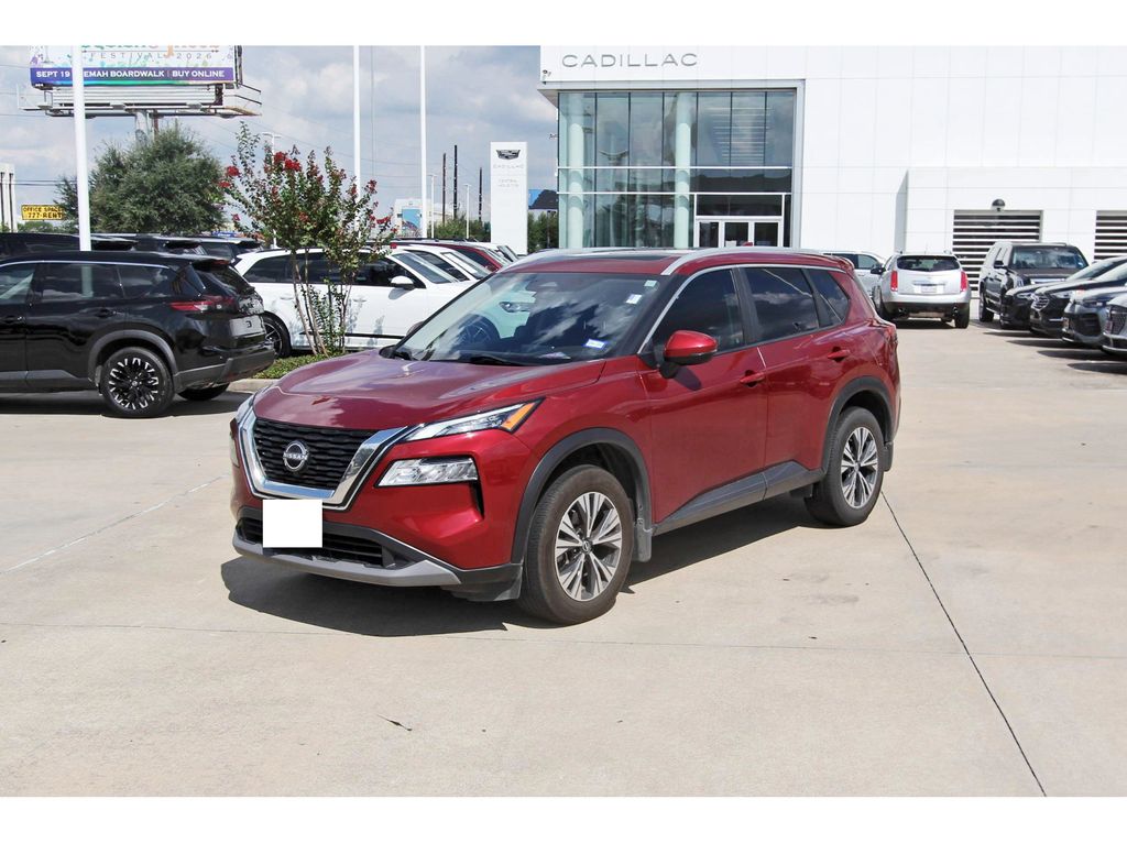 2022 Nissan Rogue SV Red at Texan Dodge Chrysler Jeep Ram