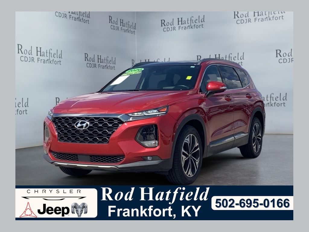 Scarlet Red 2020 Hyundai Santa Fe SUV / Crossover All-Wheel Drive 8-Speed Automatic