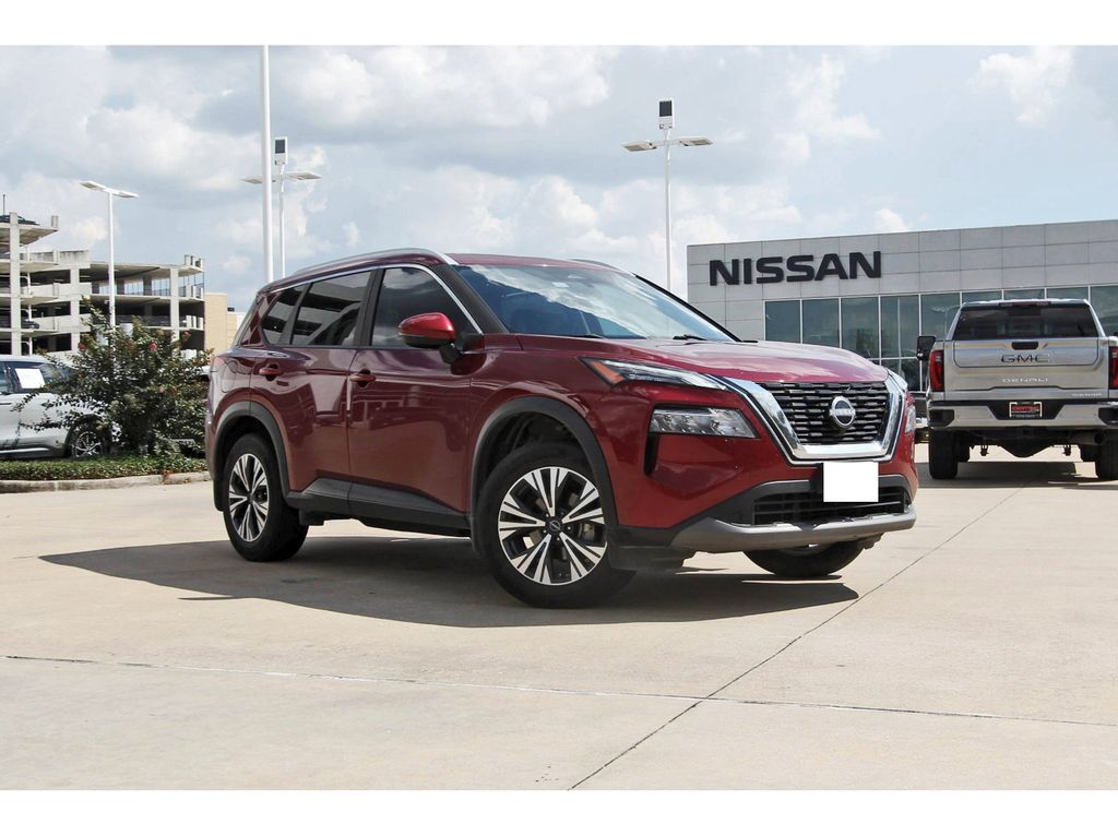 2022 Nissan Rogue SV Red at Texan Dodge Chrysler Jeep Ram