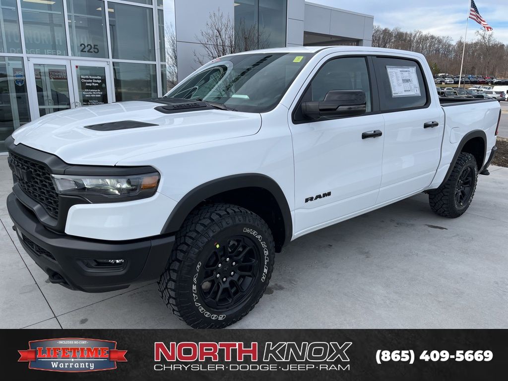 Bright White Clearcoat 2026 RAM 1500 Pickup Truck Four-Wheel Drive 8-Speed Automatic