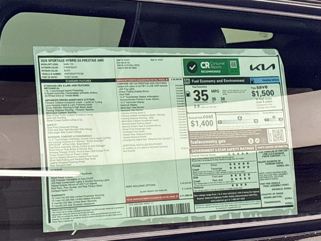 2026 Kia Sportage Hybrid SX-Prestige