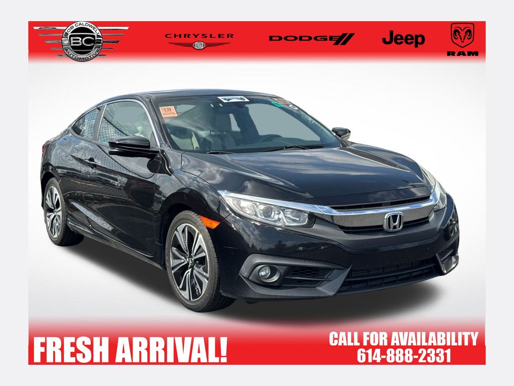 Black 2017 Honda Civic Coupe Coupe Front-Wheel Drive 6-Speed Manual