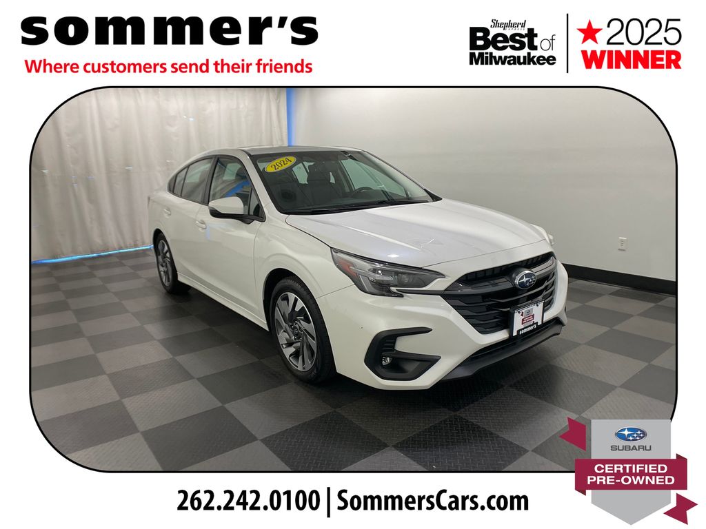 Crystal White Pearl 2024 Subaru Legacy Sedan All-Wheel Drive Continuously Variable Transmission