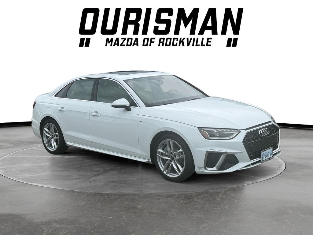 White 2024 Audi A4 Sedan All-Wheel Drive 7-Speed Automatic