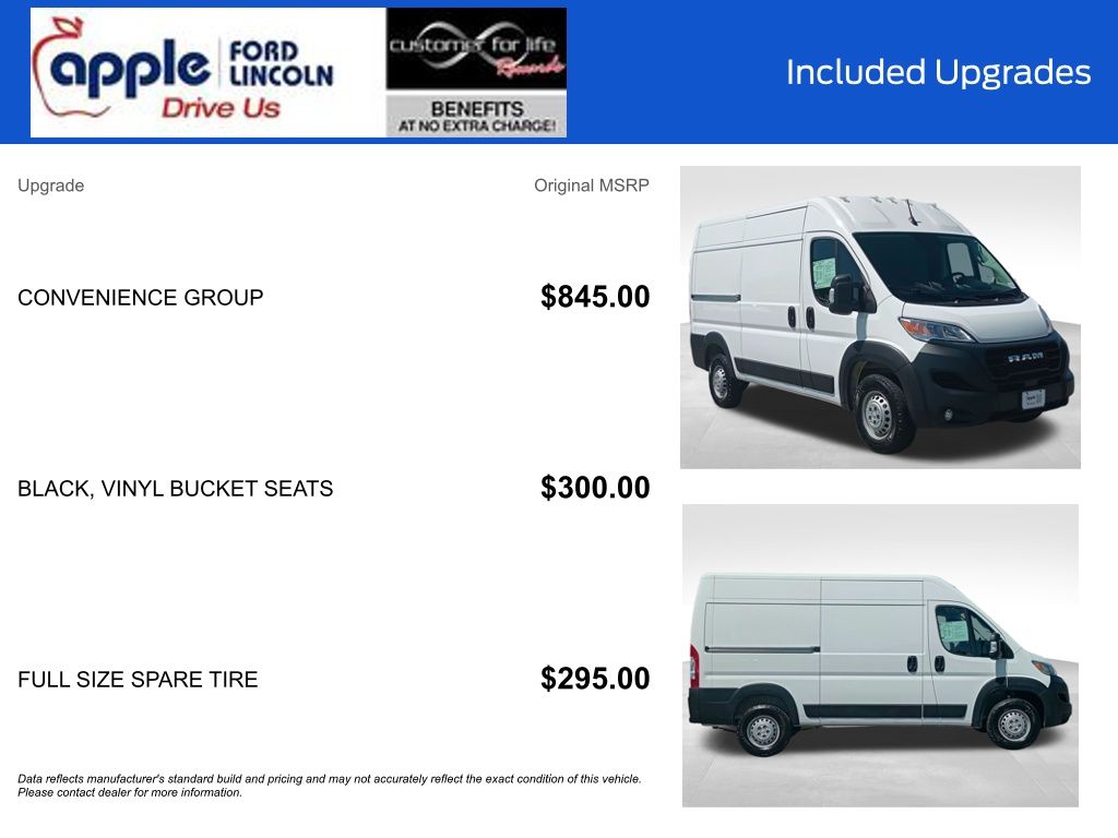 2024 Ram ProMaster 2500 Cargo Van Tradesman High Roof 136" WB w/Pass Seat