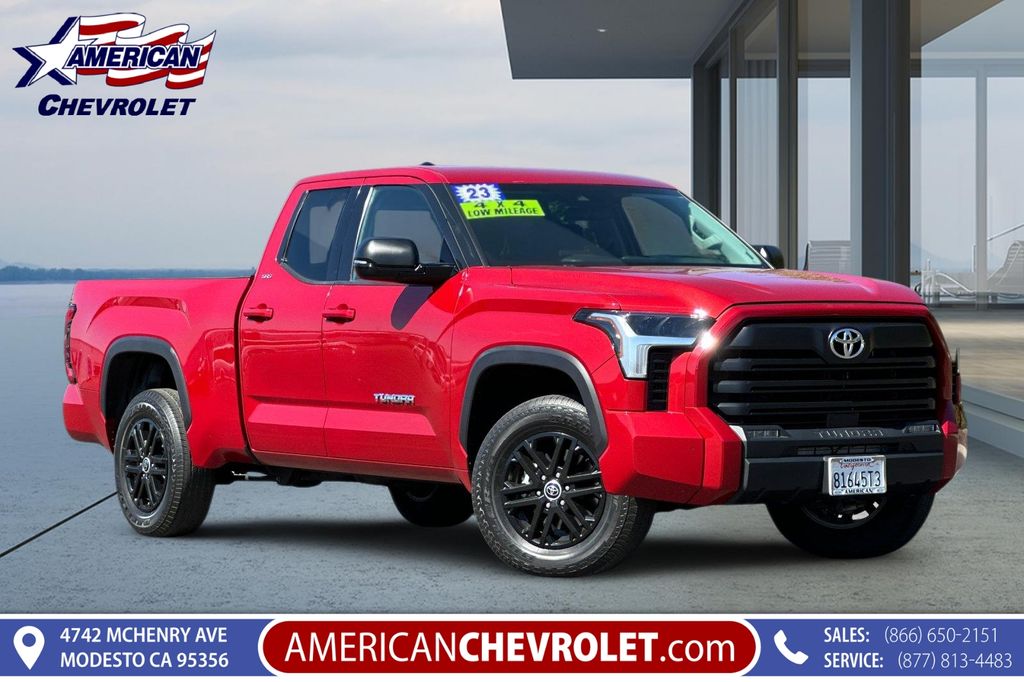 Red 2023 Toyota Tundra Pickup Truck Four-Wheel Drive Automatic