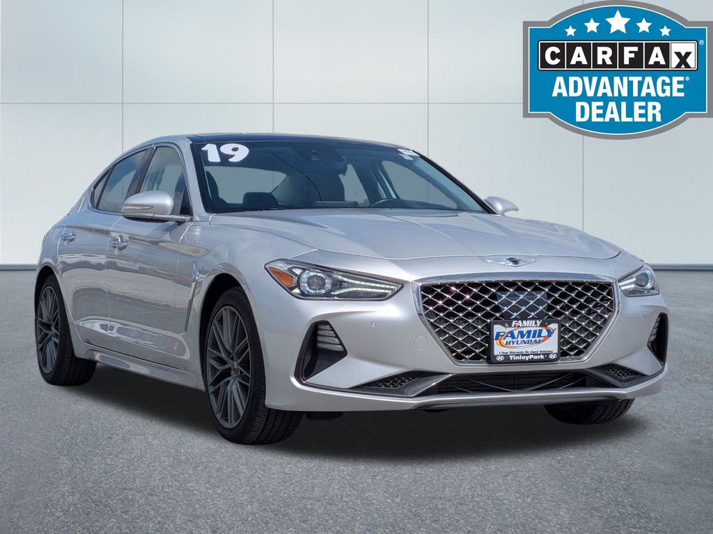 Silver 2019 Genesis G70 2.0T Elite AWD Sedan 8-Speed Automatic