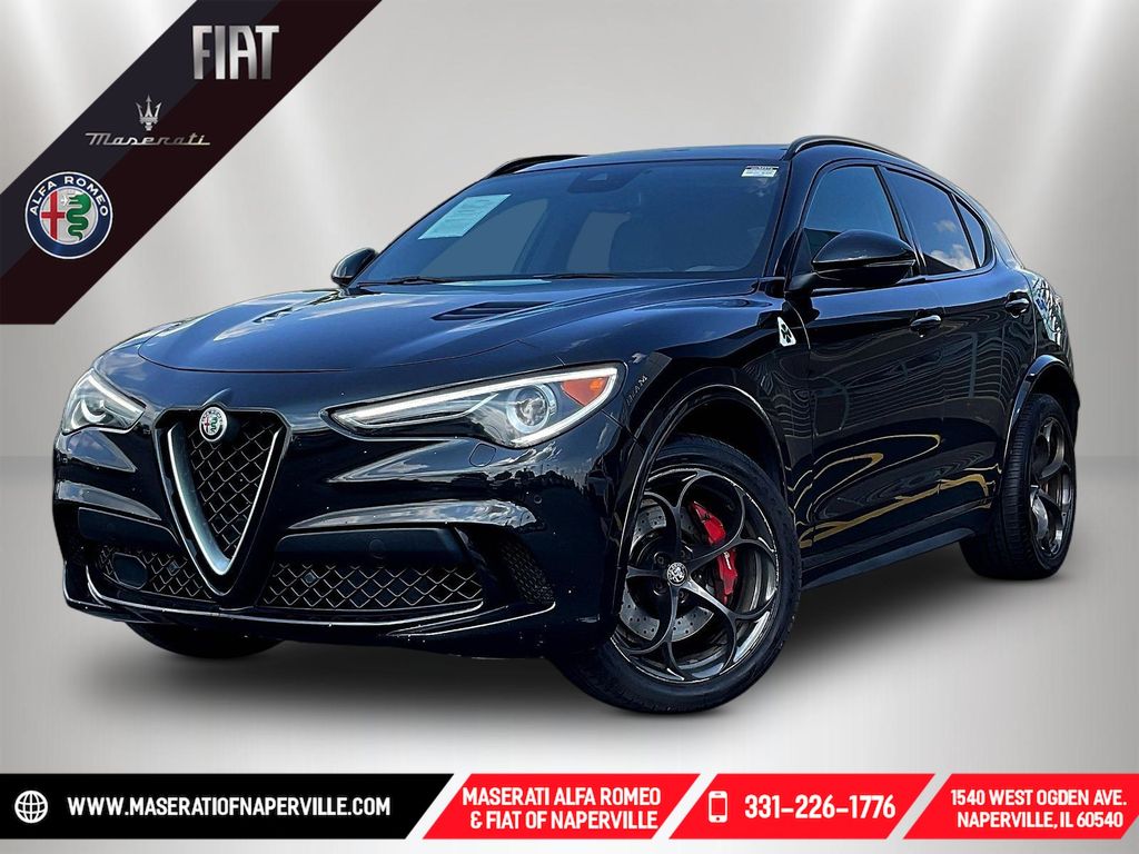 Vulcano Black Metallic 2019 Alfa Romeo Stelvio SUV / Crossover All-Wheel Drive 8-Speed Automatic