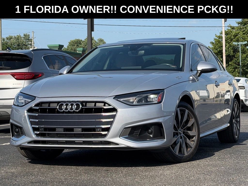 Silver 2020 Audi A4 Sedan Front-Wheel Drive 7-Speed Automatic