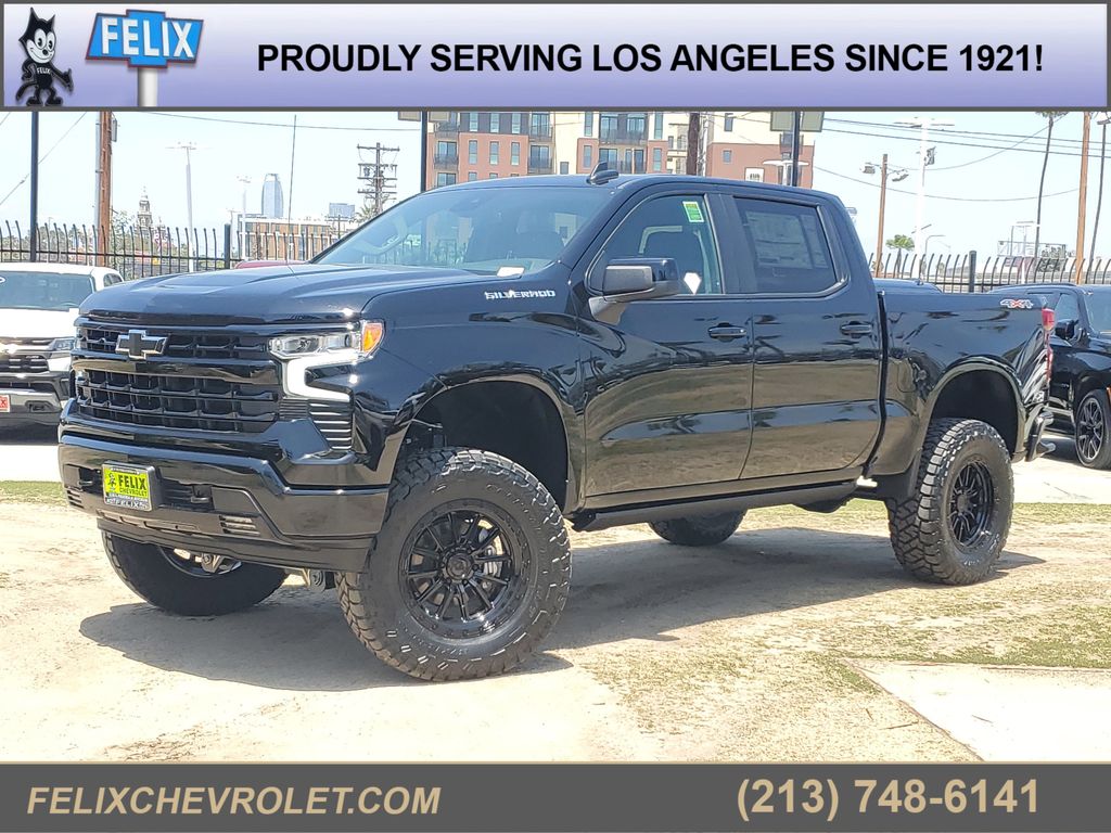 Black 2026 Chevrolet Silverado 1500 RST Crew Cab 4WD Pickup Truck Four-Wheel Drive Automatic