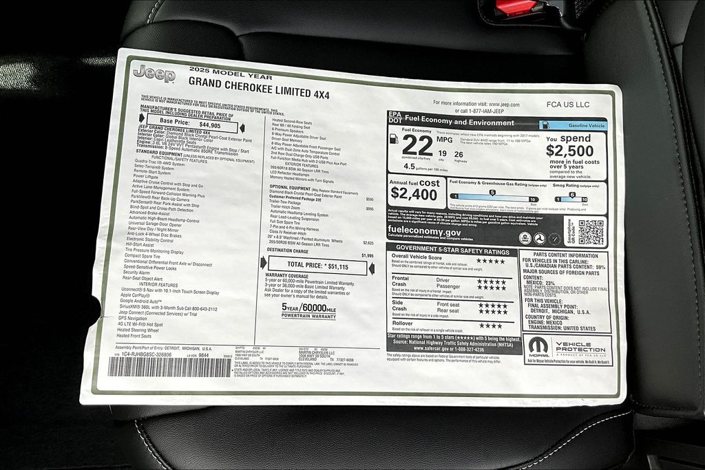 2025 Jeep Grand Cherokee Limited Black at Classic Elite Chevrolet Sugar Land