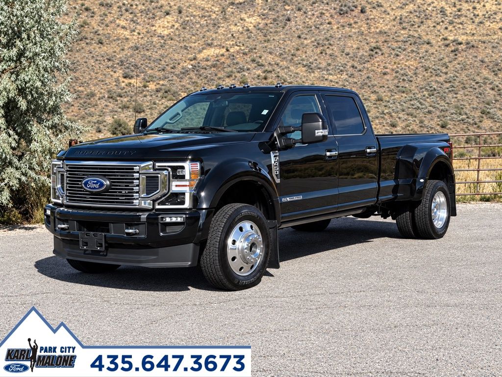 Black 2022 Ford F-450 Super Duty Pickup Truck Four-Wheel Drive Automatic
