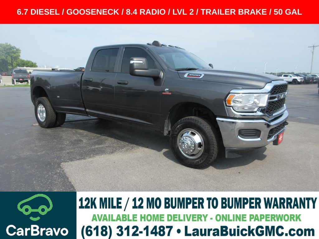 Gray (Granite Crystal Metallic Clearcoat) 2024 RAM 3500 Pickup Truck Four-Wheel Drive 6-Speed Automatic
