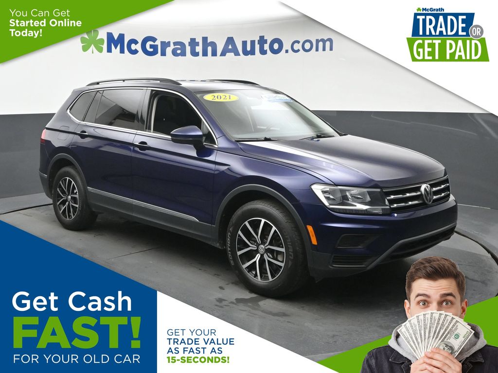 Atlantic Blue Metallic 2021 Volkswagen Tiguan SUV / Crossover All-Wheel Drive 8-Speed Automatic