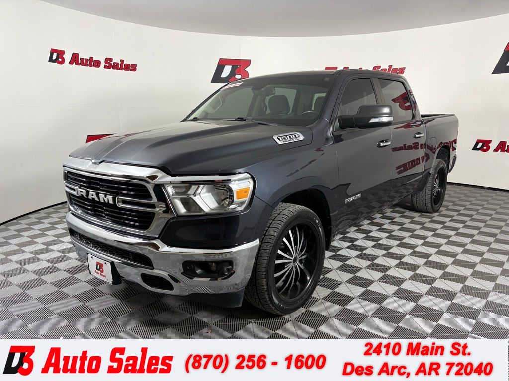 Gray (Maximum Steel Metallic Clearcoat) 2019 RAM 1500 Big Horn Crew Cab RWD Pickup Truck 4X2 8-Speed Automatic