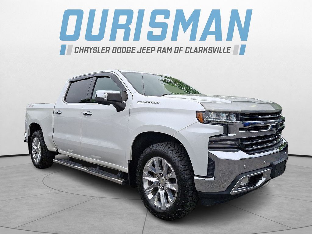 Pearl 2019 Chevrolet Silverado 1500 LTZ Crew Cab 4WD Pickup Truck Four-Wheel Drive 8-Speed Automatic
