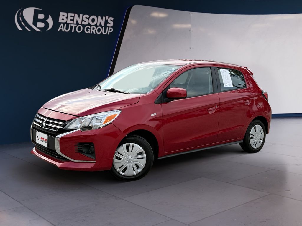 Red 2024 Mitsubishi Mirage Hatchback Front-Wheel Drive Continuously Variable Transmission