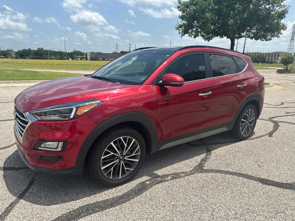 Red (Crimson) 2021 Hyundai Tucson SUV / Crossover All-Wheel Drive 6-Speed Automatic