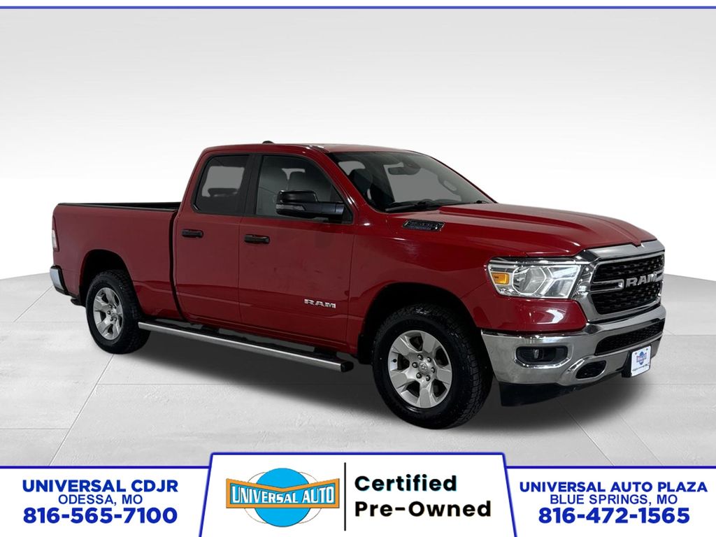 Flame Red Clearcoat 2023 RAM 1500 Pickup Truck Four-Wheel Drive 8-Speed Automatic