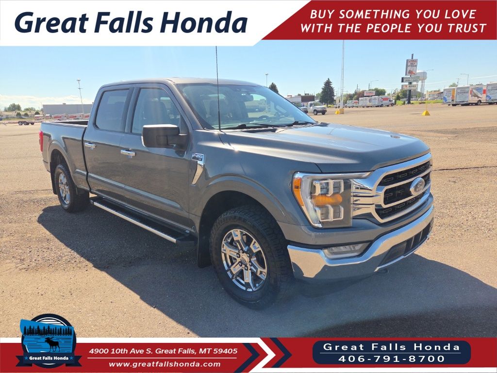 Gray 2022 Ford F-150 Pickup Truck Four-Wheel Drive Automatic