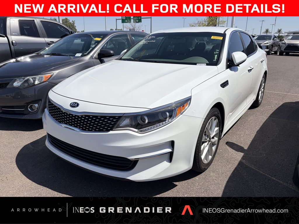 Snow White Pearl 2016 Kia Optima Sedan Front-Wheel Drive 6-Speed Automatic