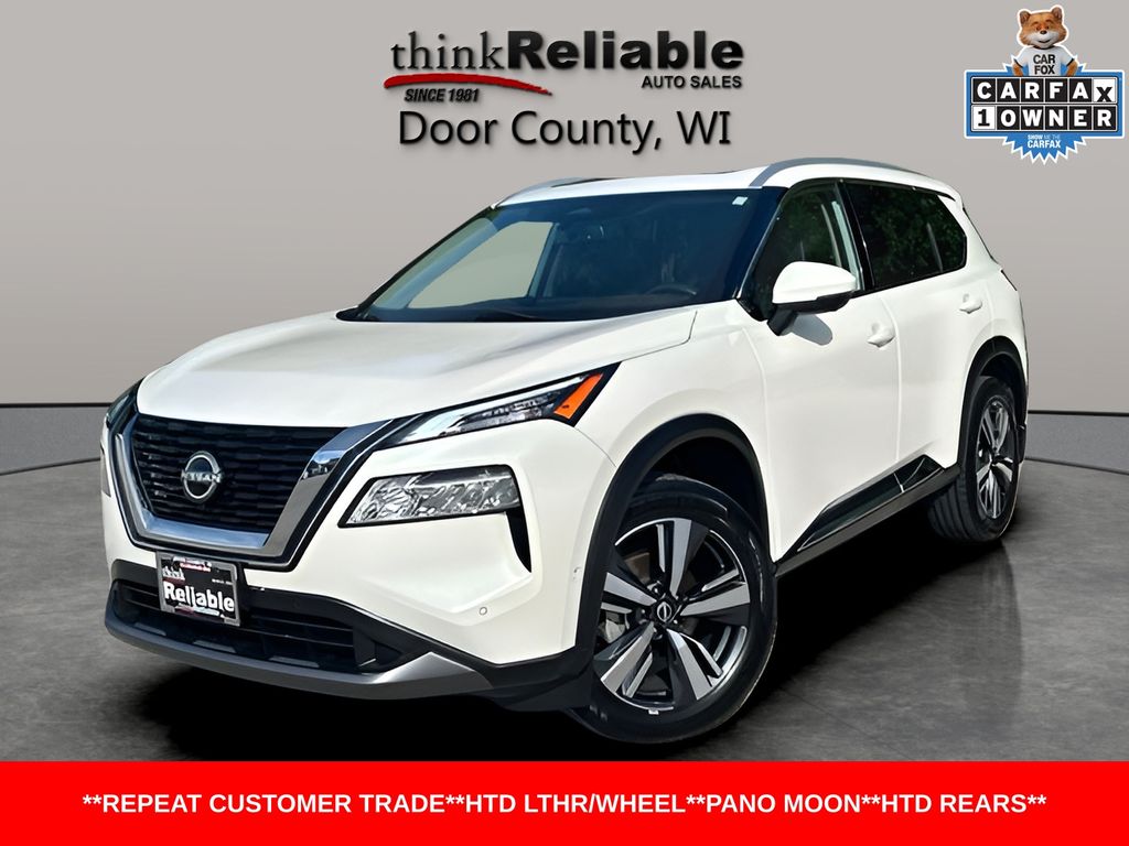 Pearl White Tricoat 2023 Nissan Rogue SUV / Crossover All-Wheel Drive Continuously Variable Transmission