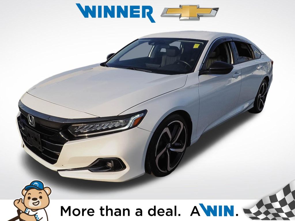 Platinum White Pearl 2022 Honda Accord Sedan Front-Wheel Drive Continuously Variable Transmission