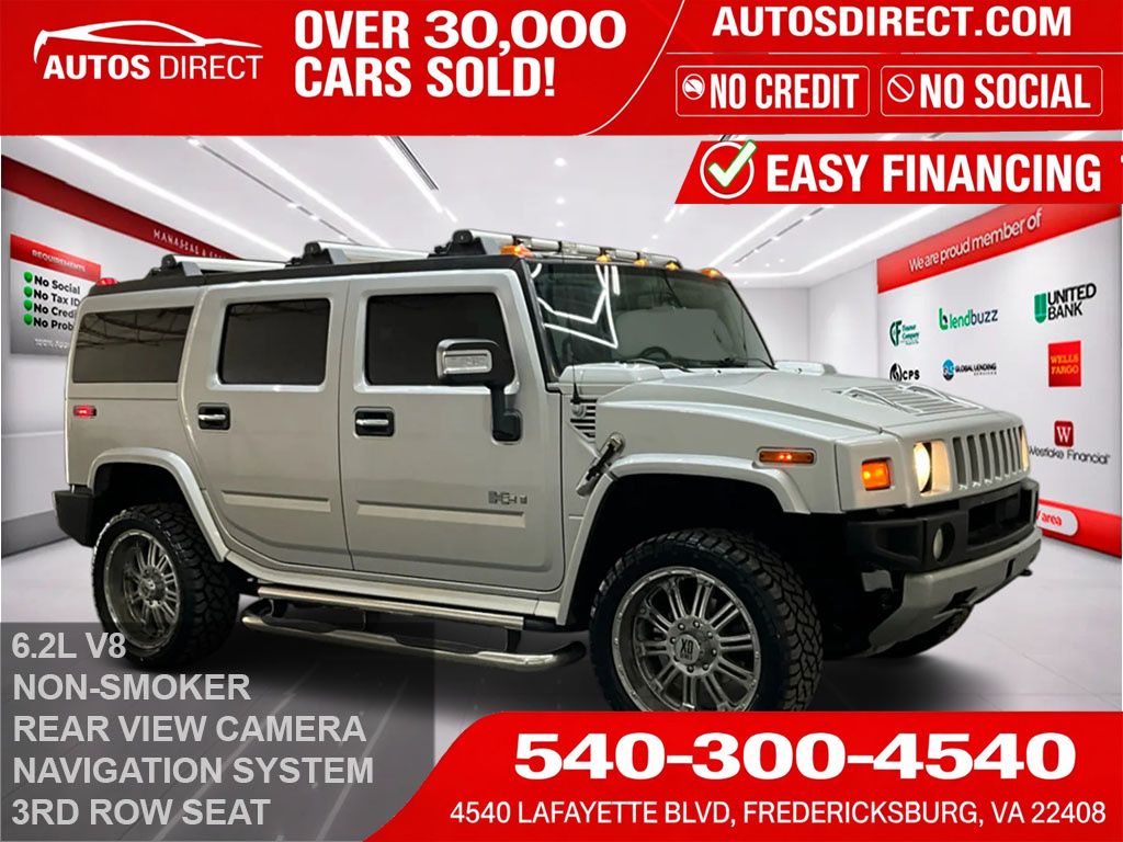 Silver Ice Metallic 2009 Hummer H2 Luxury SUV / Crossover Four-Wheel Drive 6-Speed Automatic Overdrive
