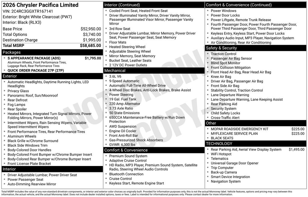 New 2026 White Chrysler Limited image 6