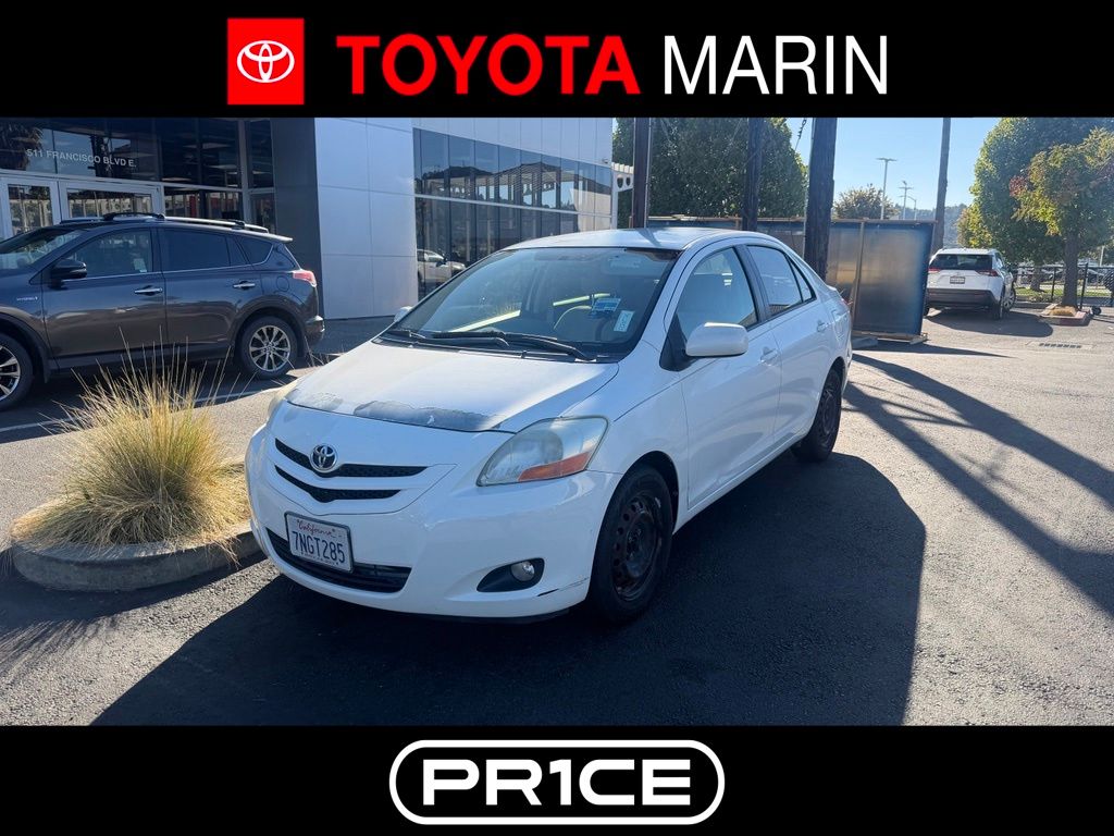White 2008 Toyota Yaris Sedan Front-Wheel Drive 5-Speed Manual