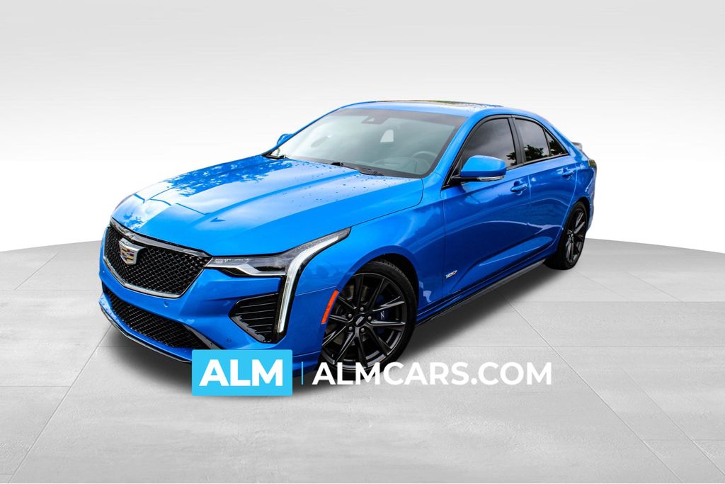 Coastal Blue Metallic 2024 Cadillac CT4 V-Series RWD Sedan Rear-Wheel Drive Automatic