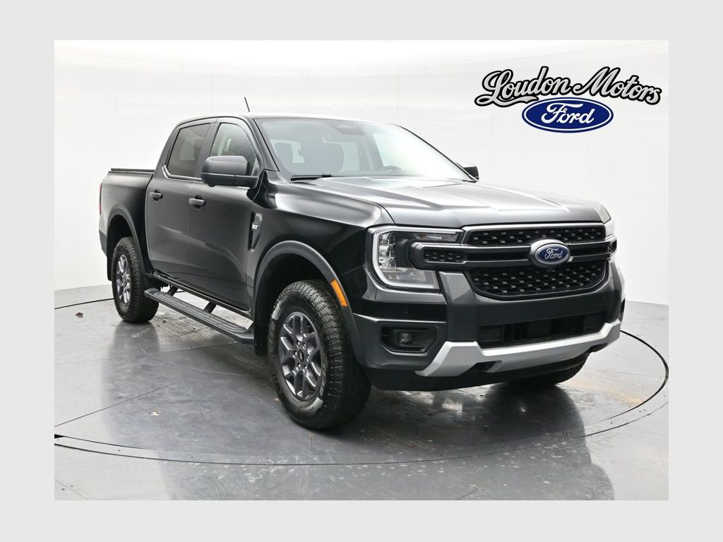 Shadow Black 2025 Ford Ranger XLT SuperCrew 4WD Pickup Truck Four-Wheel Drive Automatic