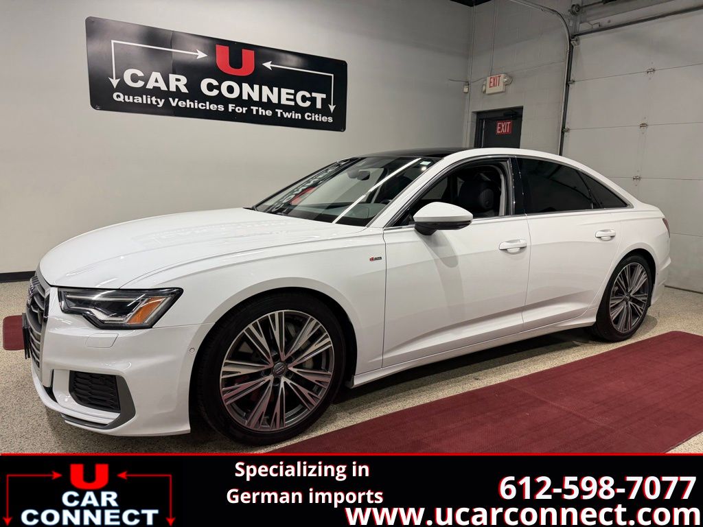 White 2019 Audi A6 55 TFSI quattro Premium Plus Sedan AWD Sedan All-Wheel Drive 7-Speed Automatic