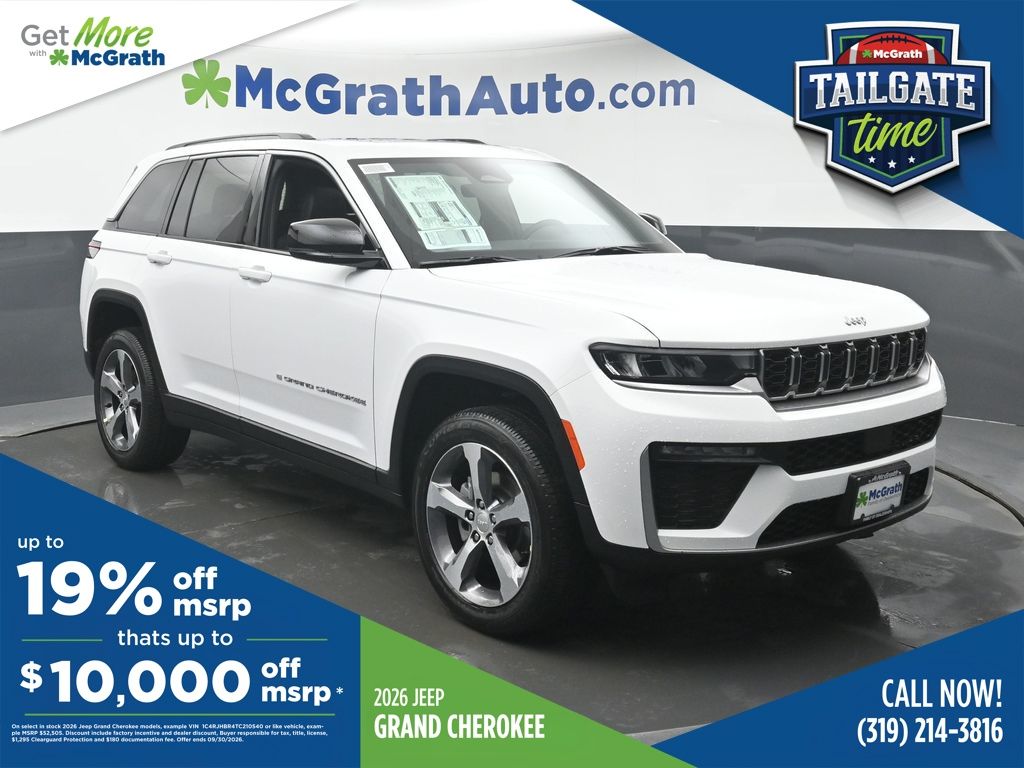 Bright White Clearcoat 2026 Jeep Grand Cherokee SUV / Crossover Four-Wheel Drive 8-Speed Automatic