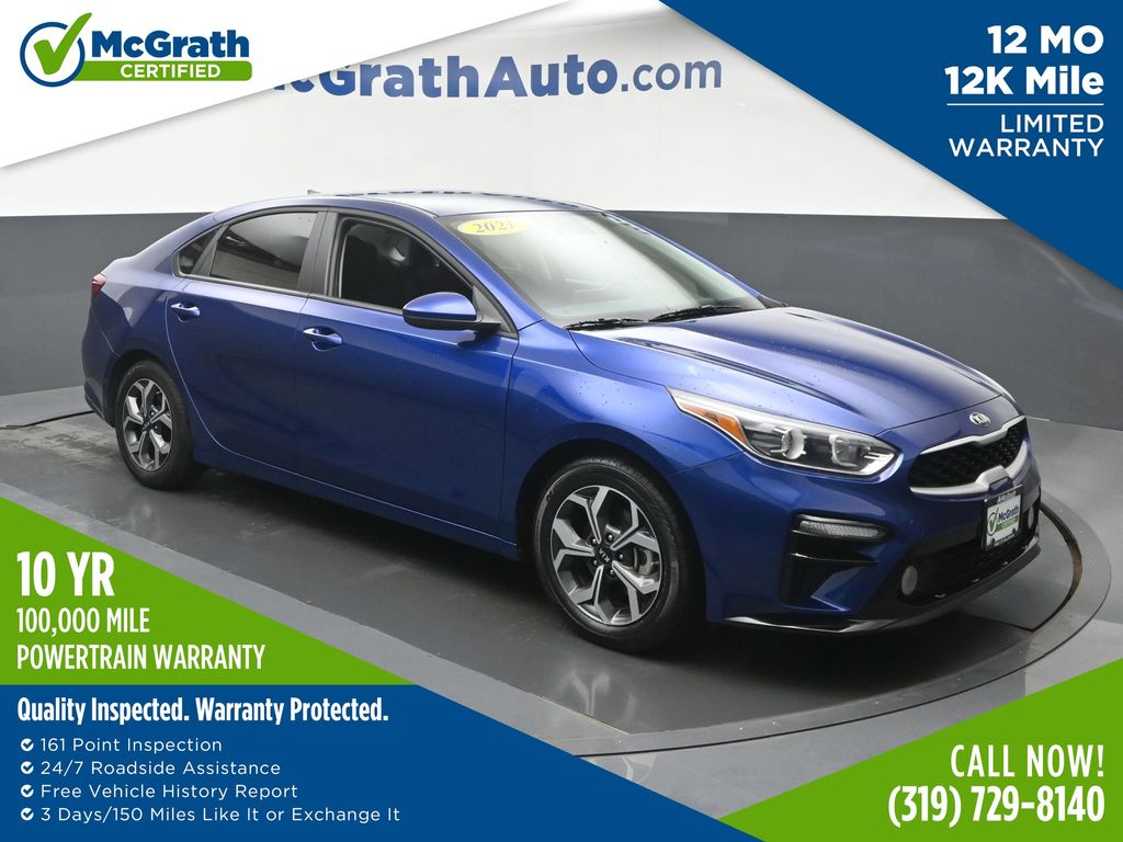 Deep Sea Blue 2021 Kia Forte Sedan Front-Wheel Drive Continuously Variable Transmission