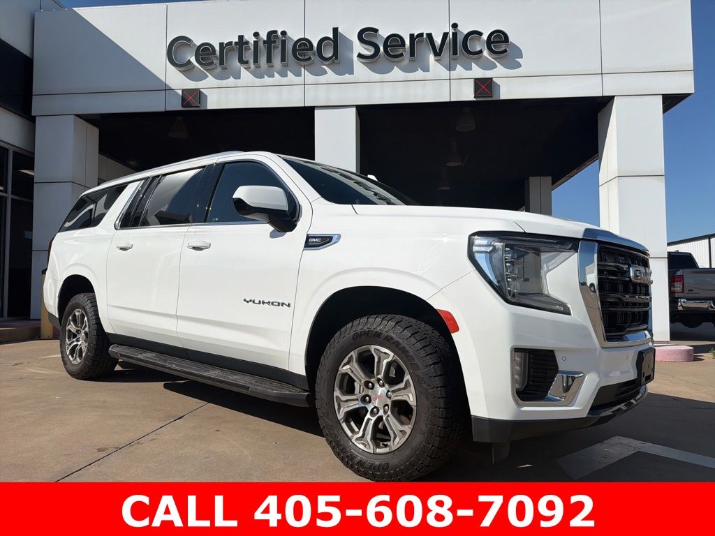 Summit White 2023 GMC Yukon XL SLE 4WD SUV / Crossover Four-Wheel Drive