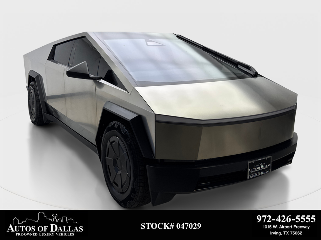 Silver 2024 Tesla Cybertruck Pickup Truck All-Wheel Drive 1-Speed Automatic