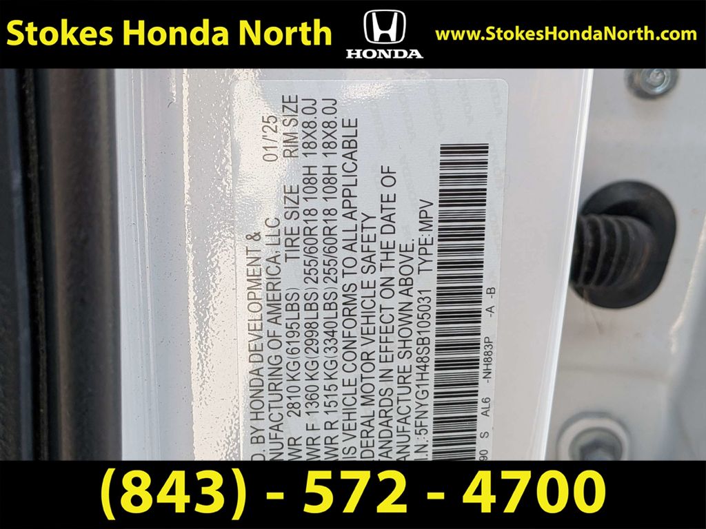 2025 Honda Pilot EX-L White at Stokes Honda North