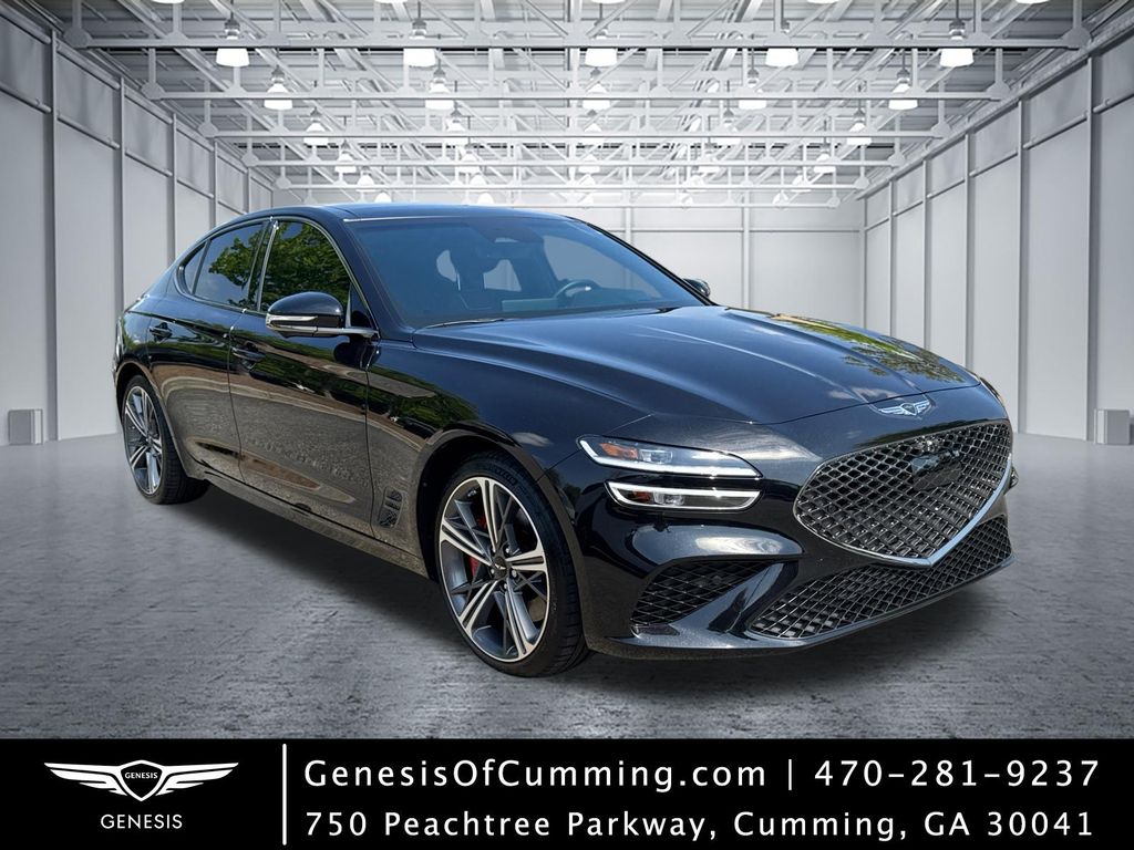 Vik Black 2024 Genesis G70 3.3T Sport Advanced RWD Sedan Rear-Wheel Drive 8-Speed Automatic