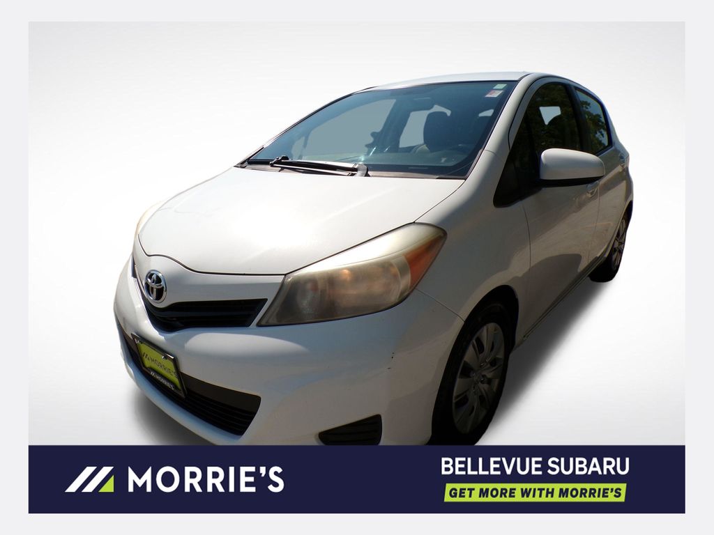Super White 2014 Toyota Yaris Hatchback Front-Wheel Drive 4-Speed Automatic Overdrive