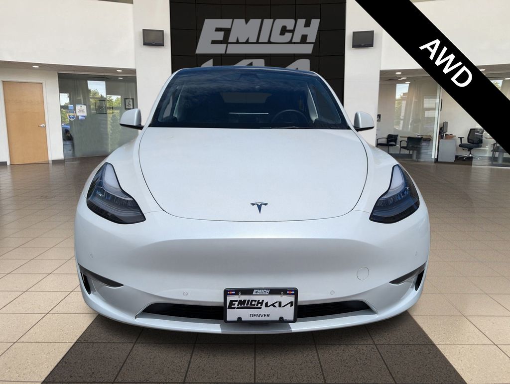 Used 2021 Tesla Model Y Long Range with VIN 5YJYGDEE4MF097110 for sale in Denver, CO