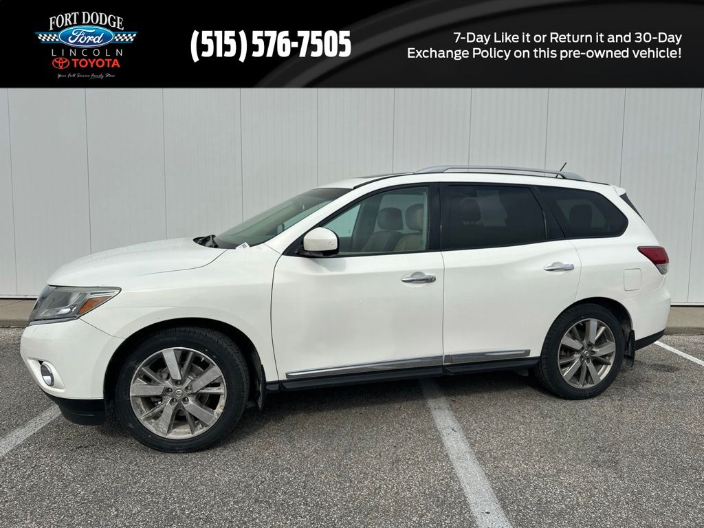 Moonlight White 2014 Nissan Pathfinder SUV / Crossover Four-Wheel Drive Continuously Variable Transmission