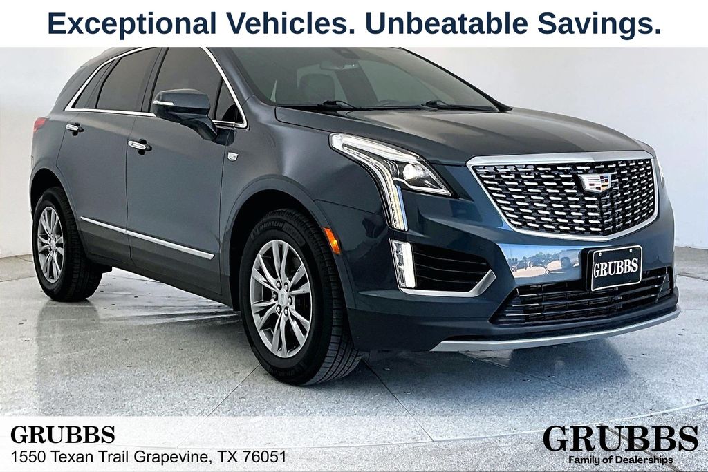 Gray (Satin Steel Metallic) 2021 Cadillac XT5 Premium Luxury AWD SUV / Crossover Four-Wheel Drive 9-Speed Automatic