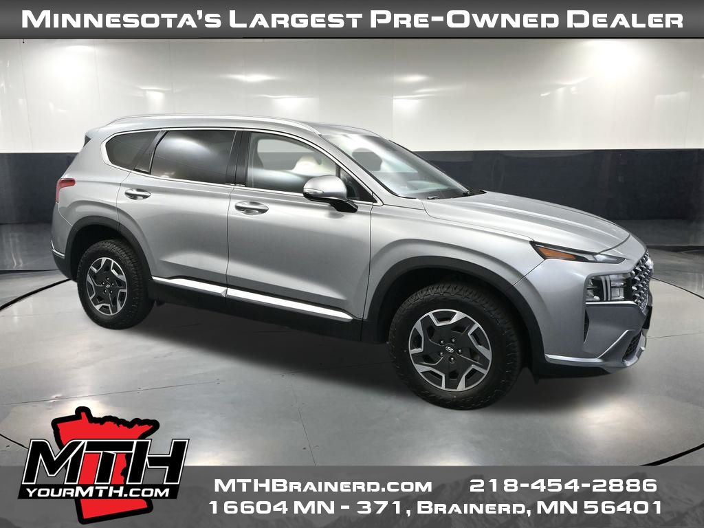 Shimmering Silver 2023 Hyundai Santa Fe Hybrid SUV / Crossover All-Wheel Drive 6-Speed Automatic