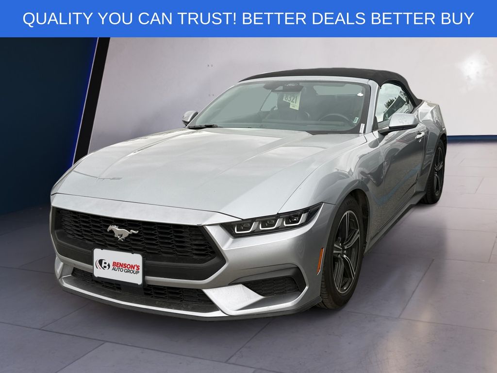 Silver Metallic 2024 Ford Mustang Convertible Rear-Wheel Drive Automatic