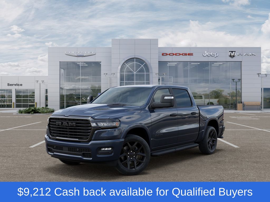 Blue Metallic 2026 RAM 1500 Pickup Truck Four-Wheel Drive 8-Speed Automatic