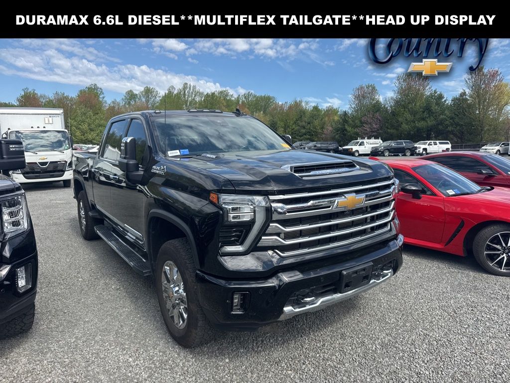 Black 2024 Chevrolet Silverado 2500HD High Country Crew Cab 4WD Pickup Truck Four-Wheel Drive Automatic